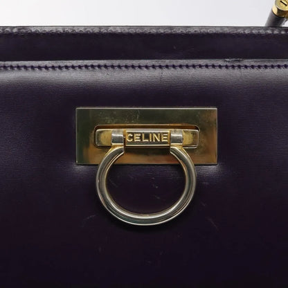 Celine vintage Leather, Purple, Leather, Handbag