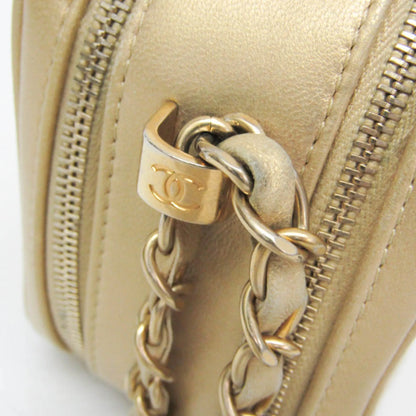 Chanel Coco Boy Camera Quilted Leather, Gold, Leather, Shoulder Bag