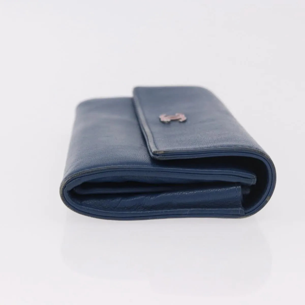 Chanel Lucky Clover Long Flap Wallet Leather, Blue, Leather, Wallet