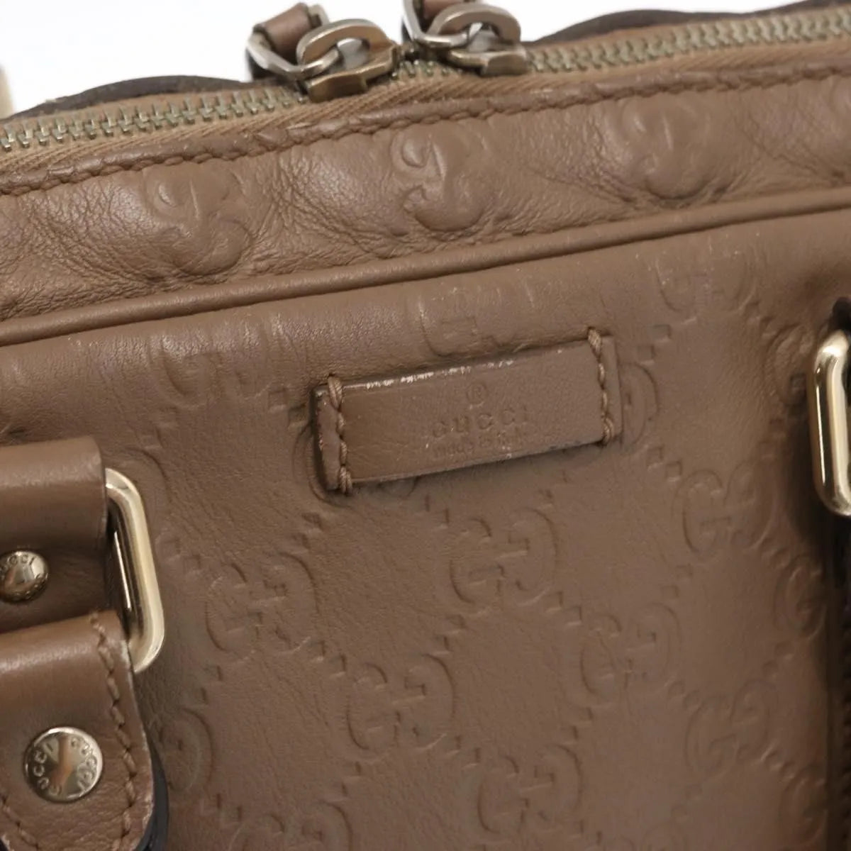 Gucci Convertible Briefcase Leather, Brown, Leather, Briefcase