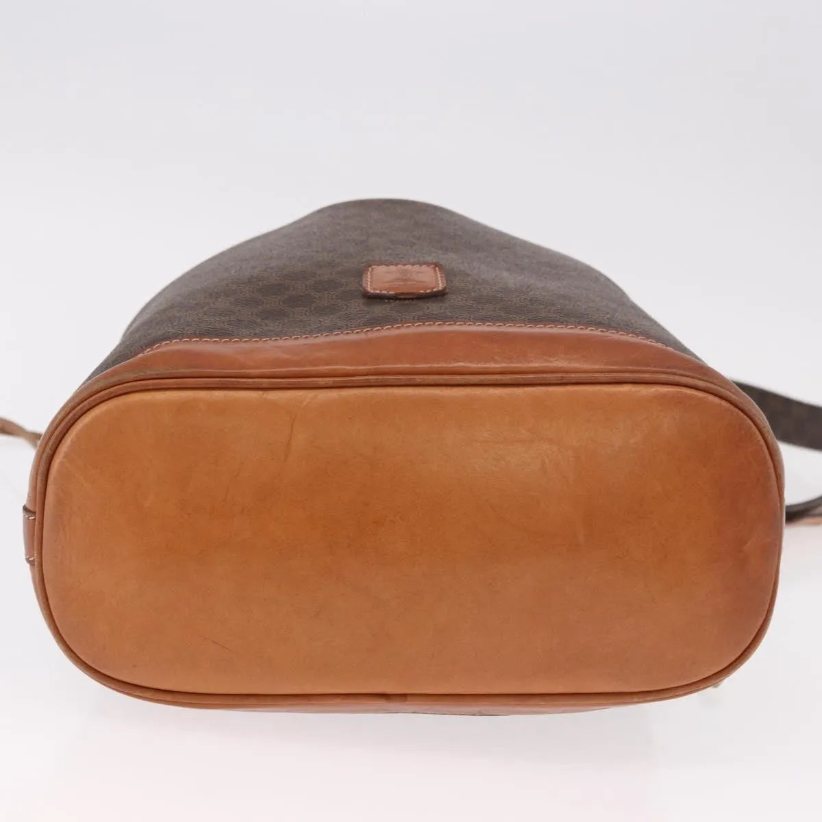 Celine Macadam Bucket Bag Canvas and Leather, Brown, PVC, Crossbody Bag