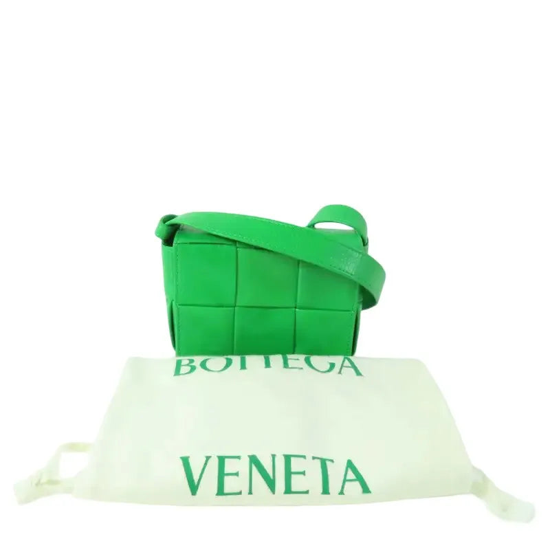 Bottega Veneta Candy Cassette Maxi Intrecciato Leather, Green, Leather, Crossbody Bag