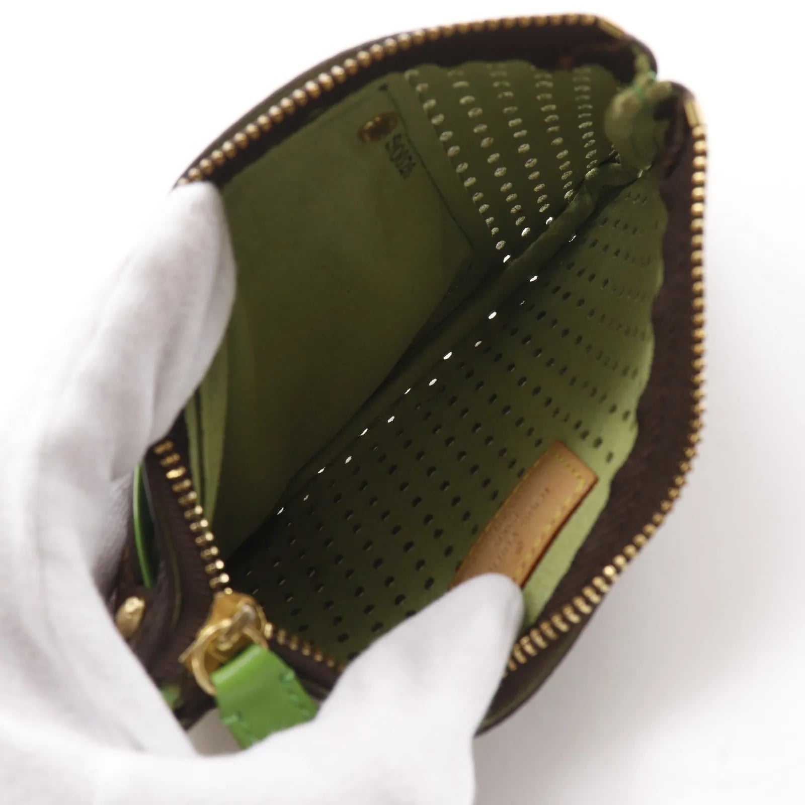 Louis Vuitton Pochette Plate Perforated Monogram Canvas, Brown, Canvas, Clutch