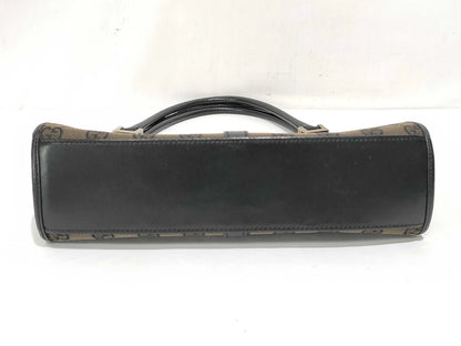 Gucci Vintage Jackie Canvas, Brown, Canvas, Handbag