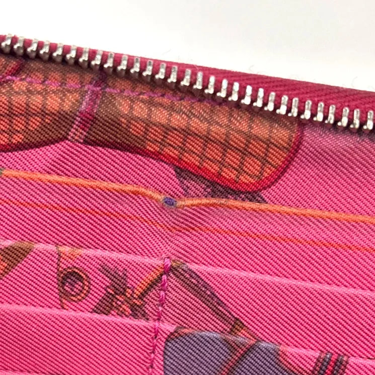 Hermes Azap Zip Around Epsom, Red, Leather, Wallet