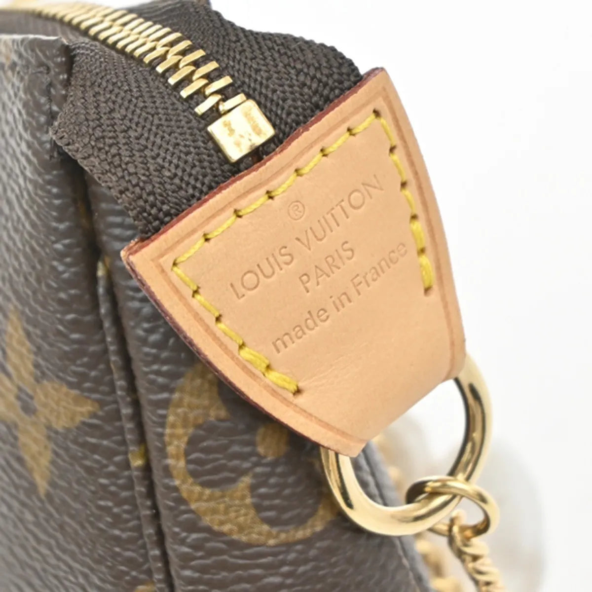 Louis Vuitton Mini pochette accessoires Canvas, Brown, Leather, Clutch
