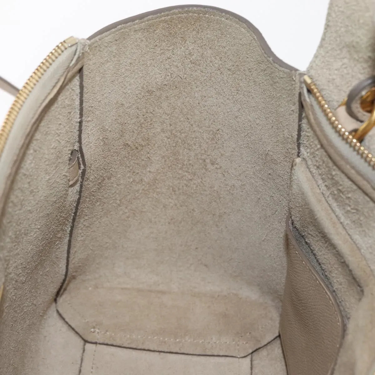 Celine Belt Calfskin, Beige, Leather, Handbag