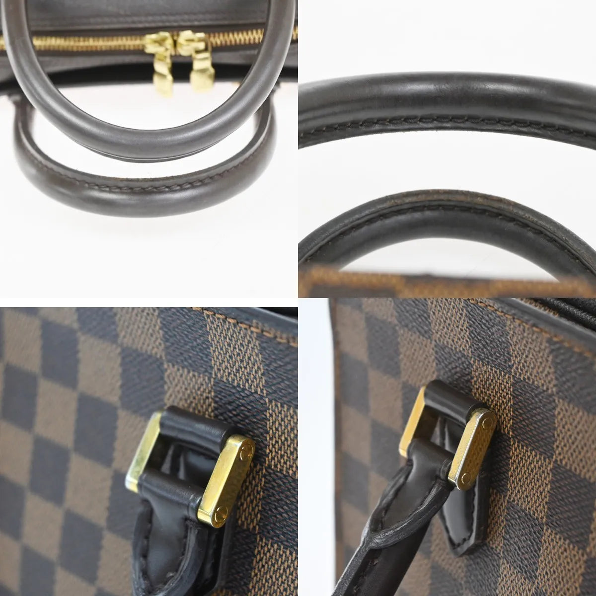 Louis Vuitton Triana Damier, Brown, Leather, Handbag