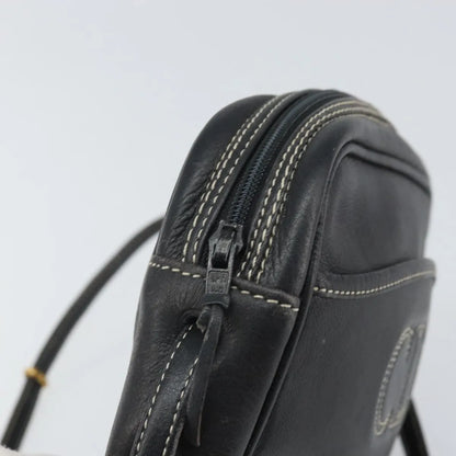 Christian Dior CD Shoulder bag Leather, Navy, Leather, Shoulder Bag