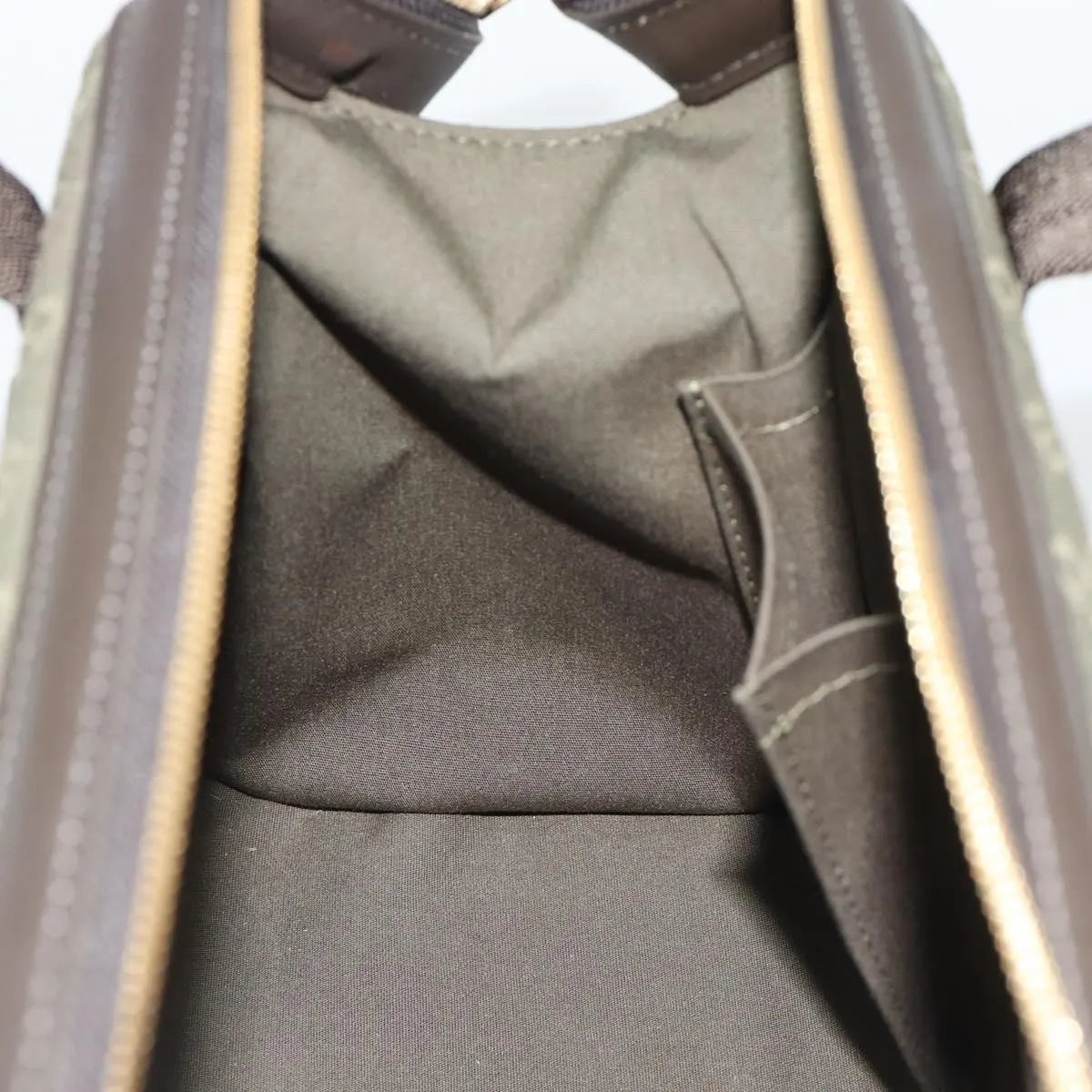 Louis Vuitton Joséphine Mini Lin, Khaki, Canvas, Handbag