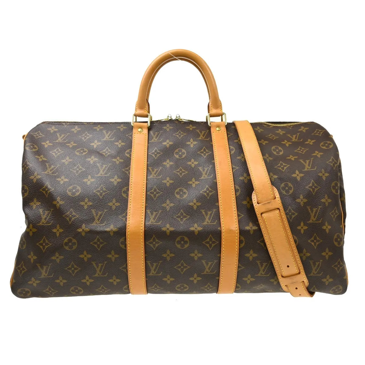 Louis Vuitton Keepall Bandouliere Monogram Canvas, Brown, Canvas, Travel Bag