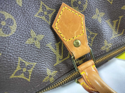 Louis Vuitton Speedy Monogram, Brown, Canvas, Handbag