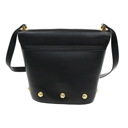 Salvatore Ferragamo Vintage Leather, Black, Leather, Shoulder Bag