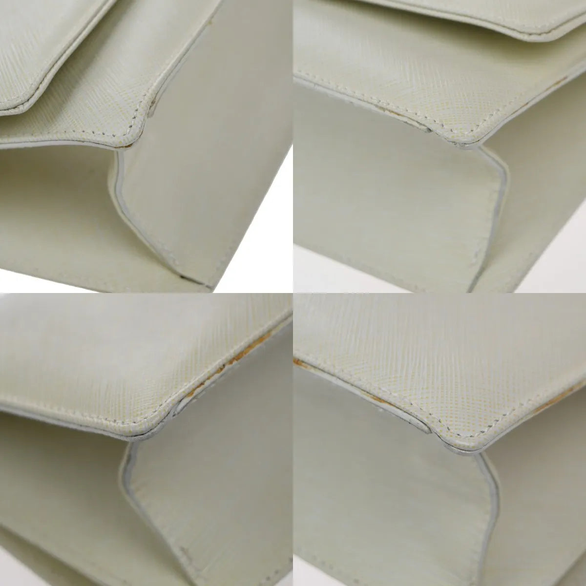 Salvatore Ferragamo Gancini Leather, White, Leather, Shoulder Bag