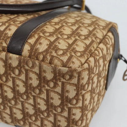 Christian Dior Vintage CD Trotter Canvas, Brown, Canvas, Handbag