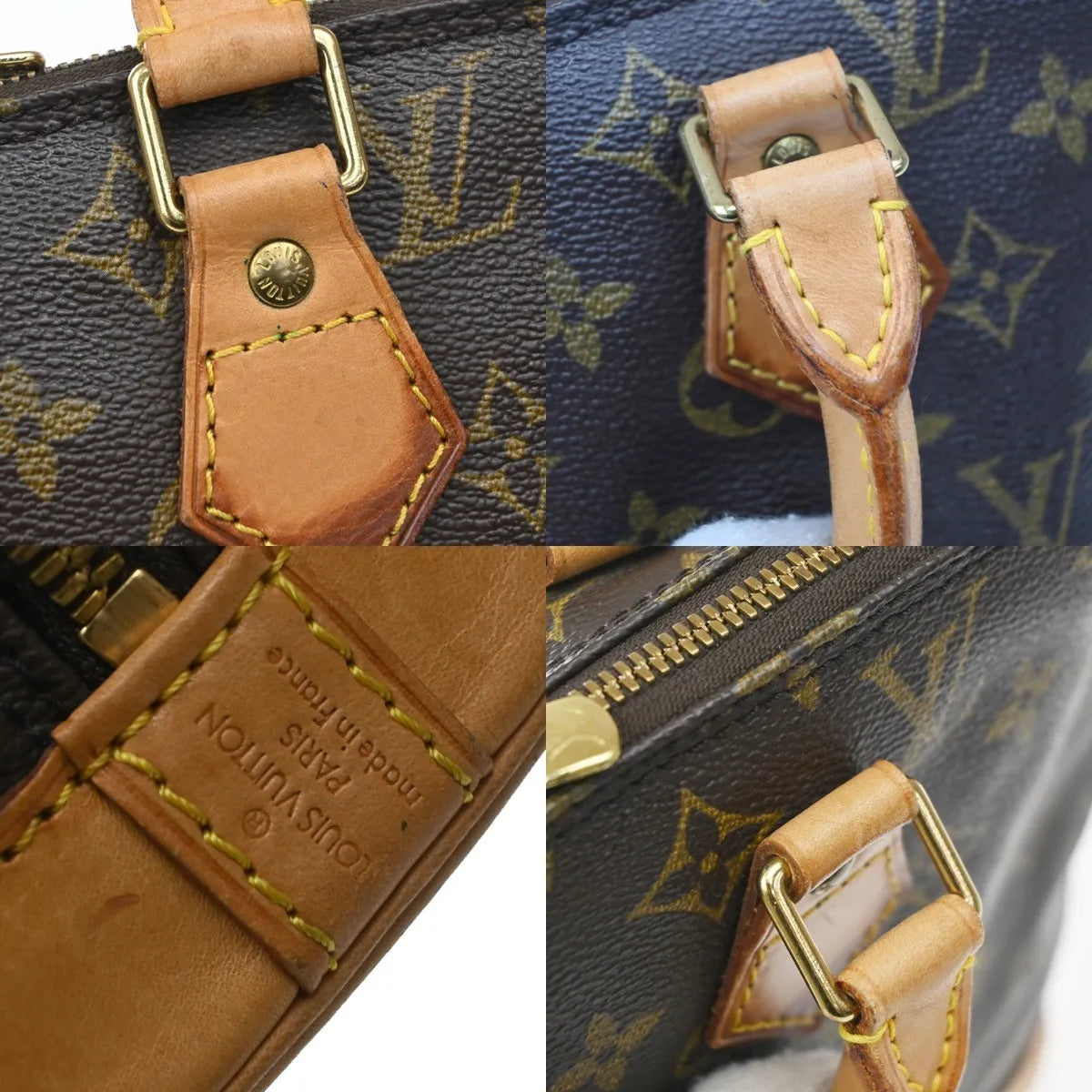 Louis Vuitton Alma Monogram, Brown, Canvas, Handbag