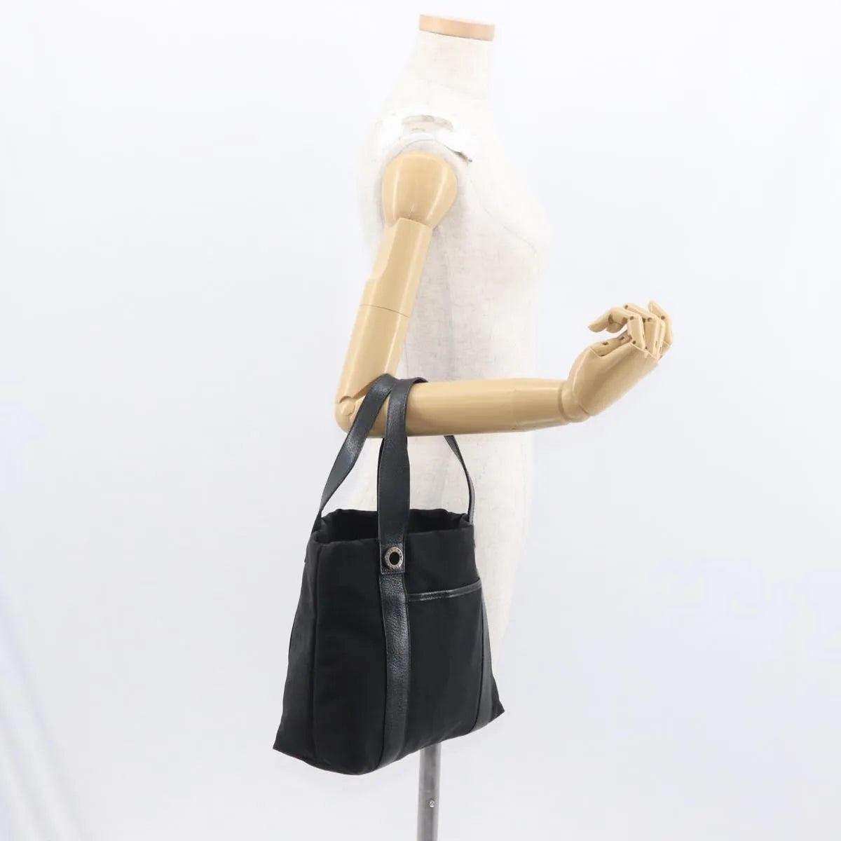 Bvlgari Logomania Canvas, Black, Canvas, Tote Bag