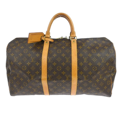 Louis Vuitton Keepall Monogram, Brown, Canvas, Travel Bag
