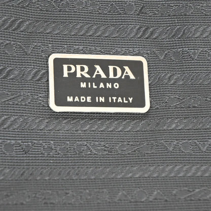 Prada Expandable Front Zip Boston Tessuto, Black, Nylon, Travel Bag