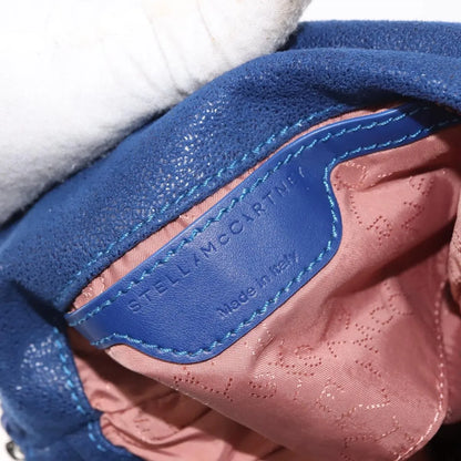 Stella McCartney Falabella Fold Over Shaggy Deer, Blue, Polyester, Shoulder Bag