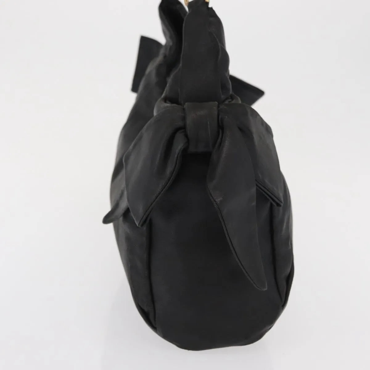 Salvatore Ferragamo Vintage Leather, Black, Leather, Tote Bag