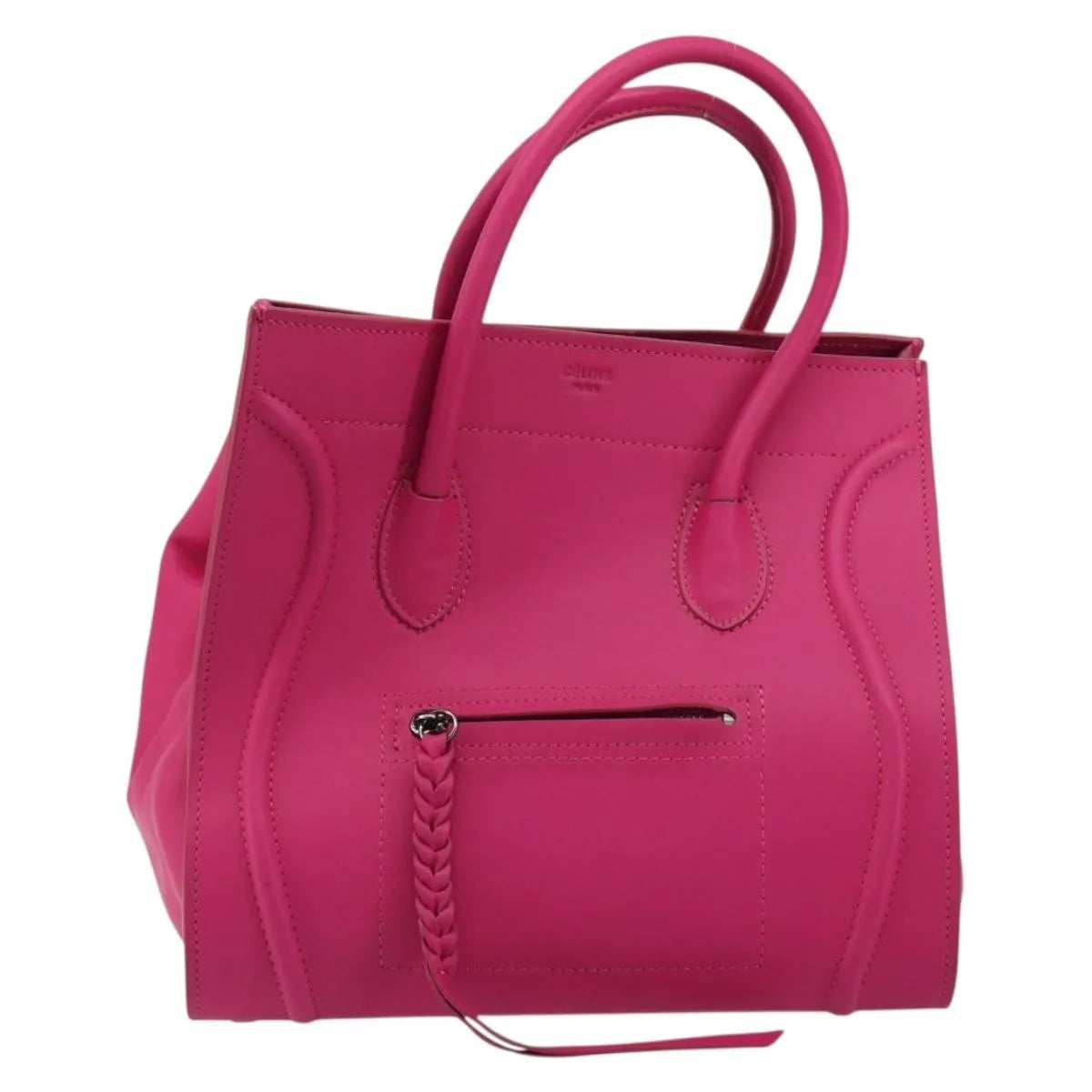 Celine Luggage Smooth Leather, Pink, Leather, Tote Bag