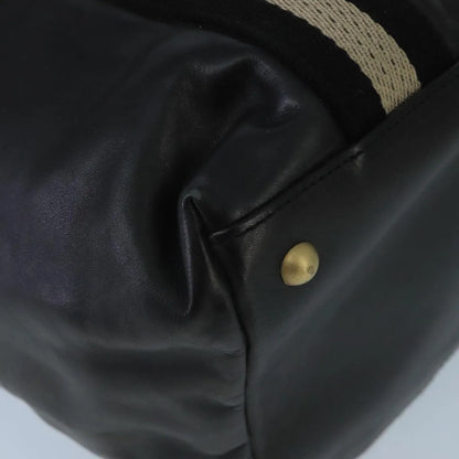 Bally Vintage Leather, Black, Leather, Tote Bag