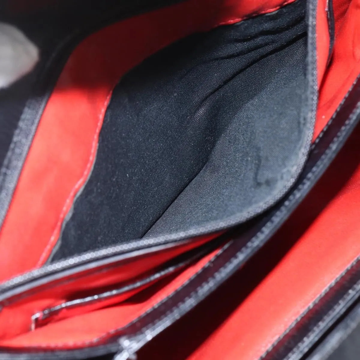 Gucci Vintage Leather, Black, Leather, Handbag