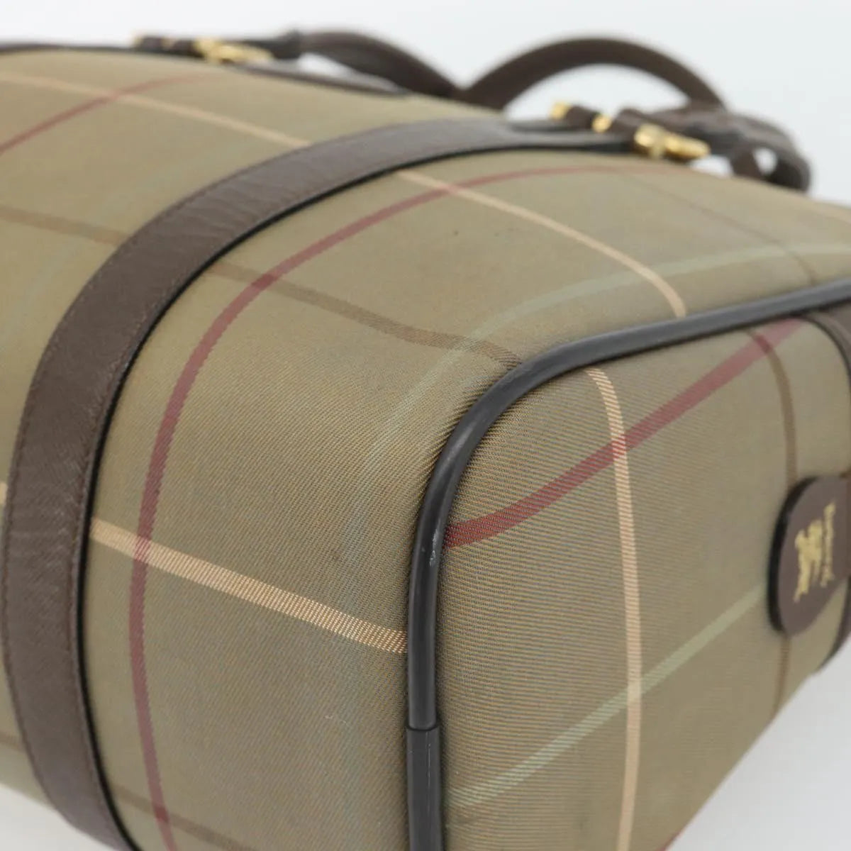 Burberry Nova check boston Canvas, Beige, Canvas, Handbag