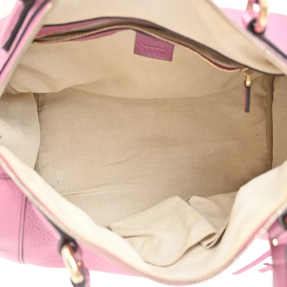 Gucci Soho Boston Leather, Pink, Leather, Handbag
