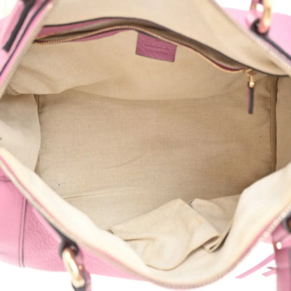 Gucci Soho Boston Leather, Pink, Leather, Handbag