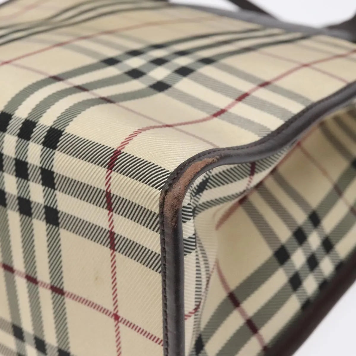 Burberry Nova Check Nylon, Beige, Nylon, Handbag