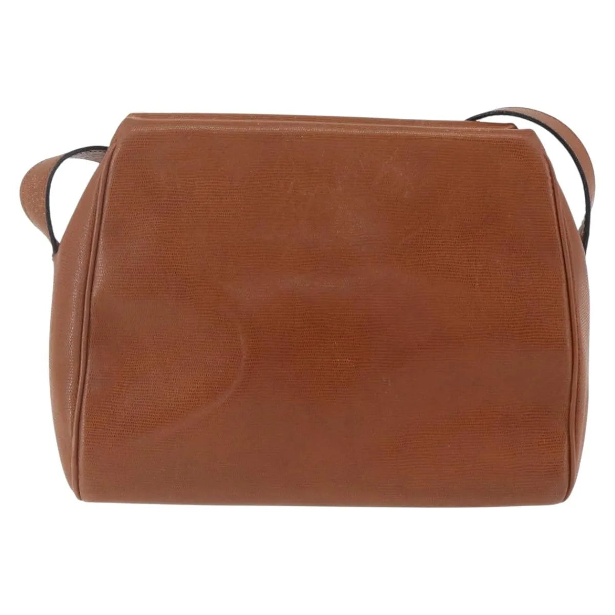Celine Vintage Circle Logo Leather, Brown, Leather, Shoulder Bag