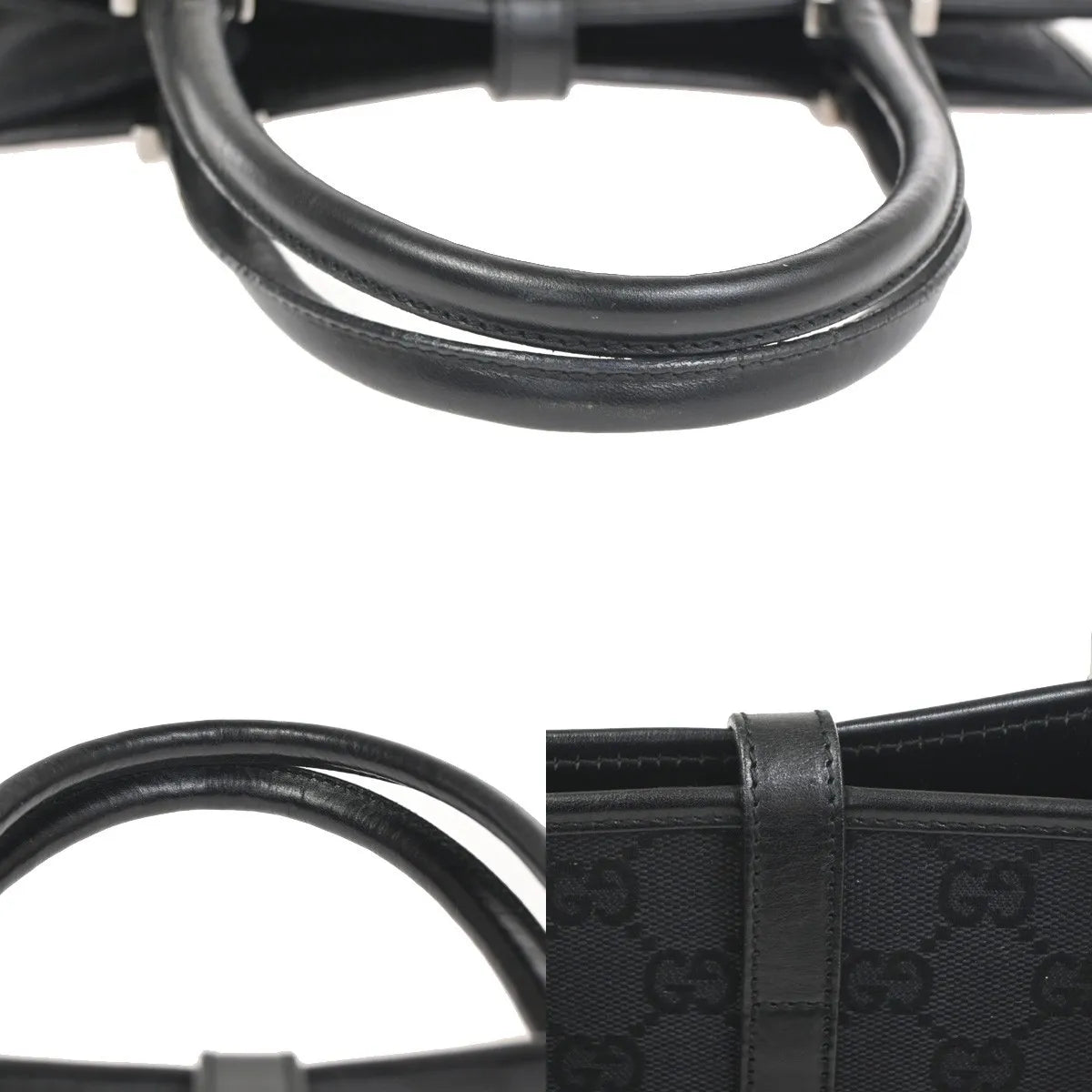 Gucci Jackie Tote GG Canvas and leather, Black, Canvas, Handbag