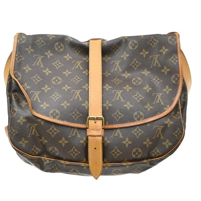 Louis Vuitton Saumur Monogram Canvas, Brown, Canvas, Shoulder Bag