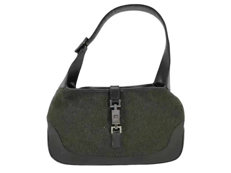 Gucci Jackie Hobo Suede and leather, Black, Leather, Shoulder Bag