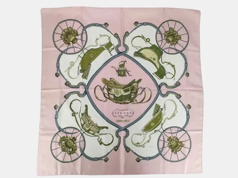 Hermes Carré 90 Silk multicolor, Pink, Silk, Scarf