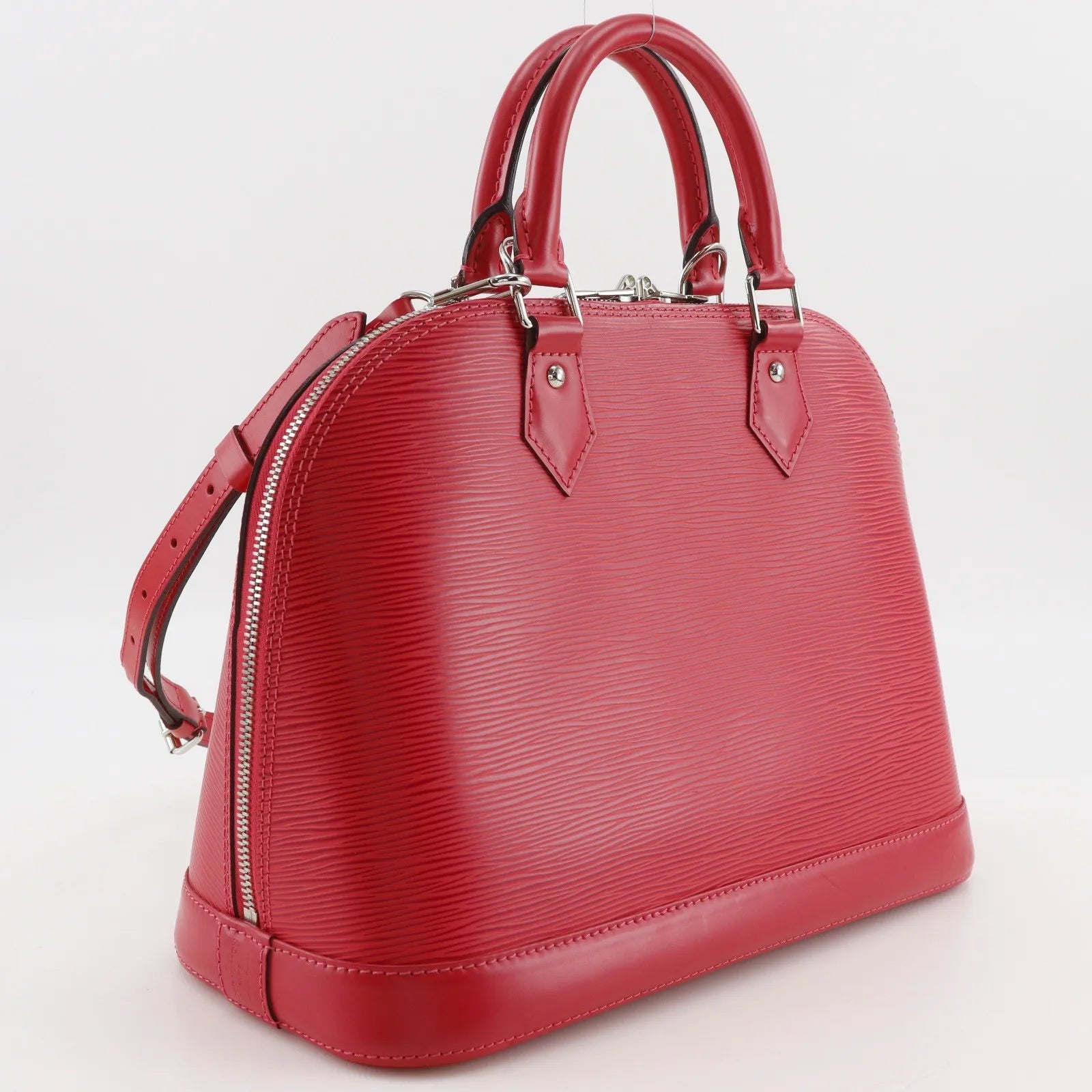 Louis Vuitton Alma Epi, Red, Leather, Handbag