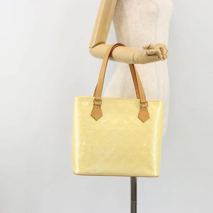Louis Vuitton Houston Monogram Vernis, Beige, Patent Leather, Tote Bag