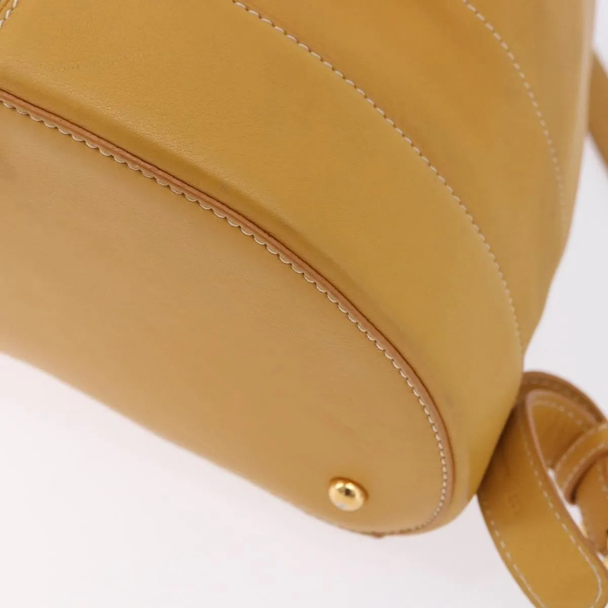 Loewe Anton Leather, Yellow, Leather, Backpack