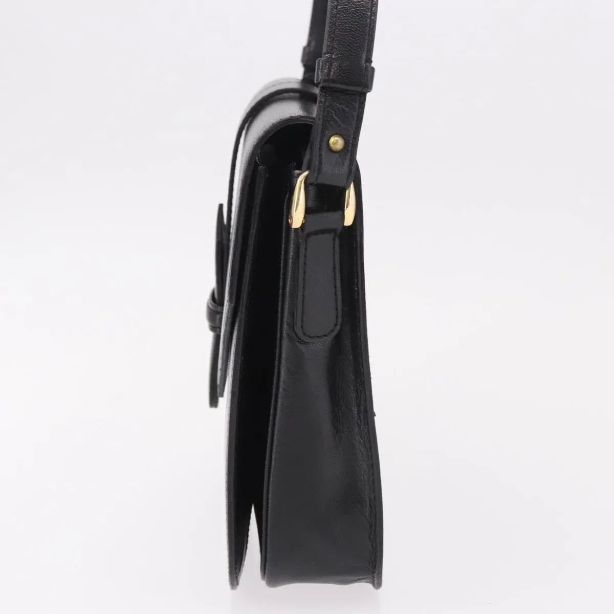 Saint Laurent Vintage Leather, Black, Leather, Handbag
