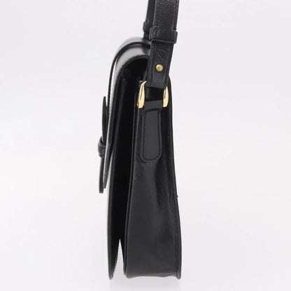 Saint Laurent Vintage Leather, Black, Leather, Handbag