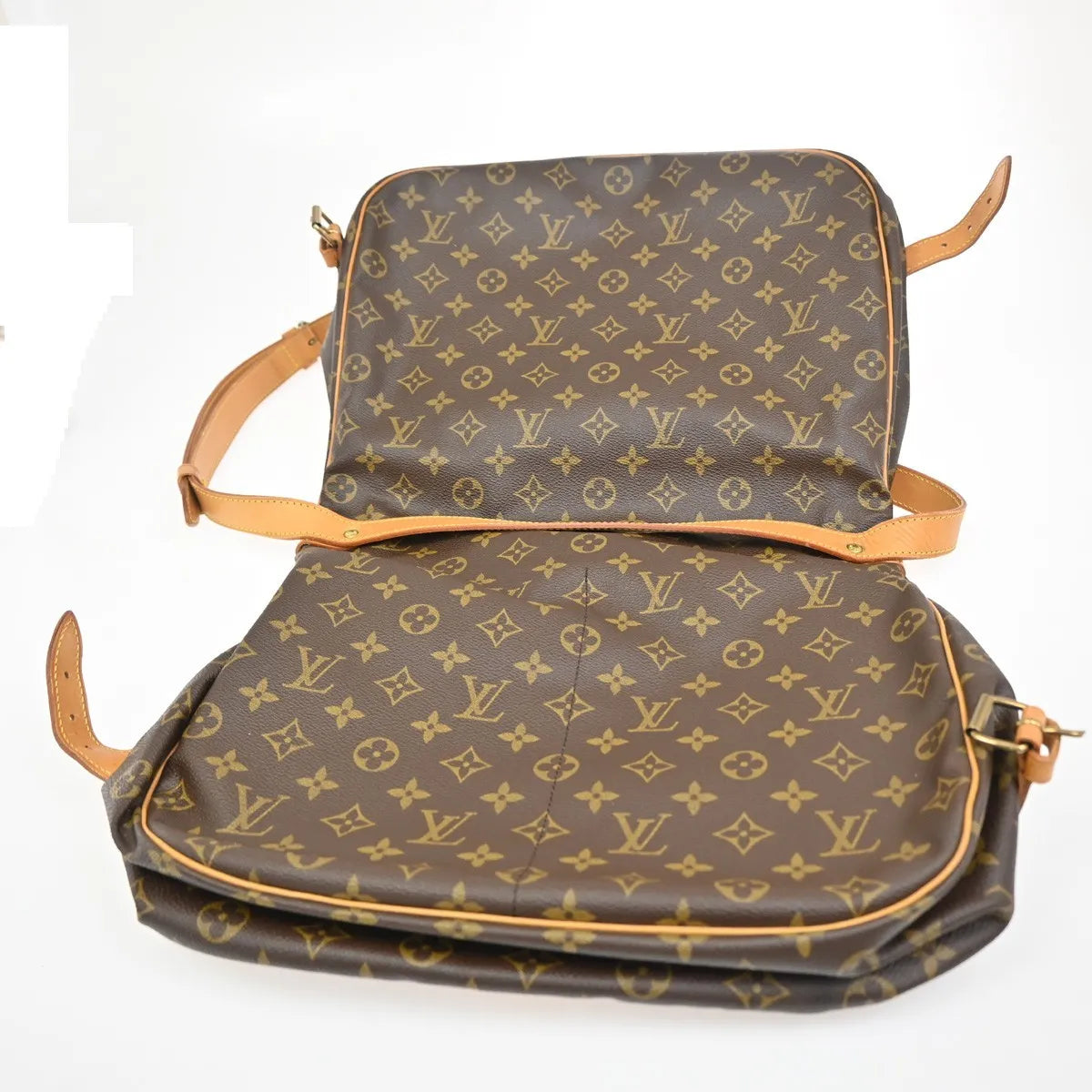 Louis Vuitton Saumur Monogram Canvas, Brown, Canvas, Shoulder Bag