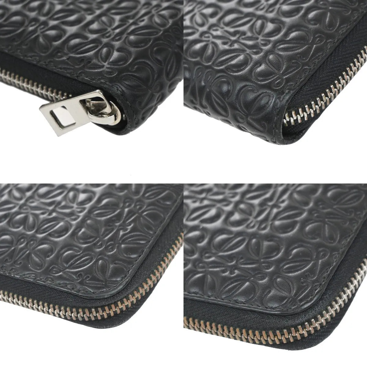 Loewe Anagram Leather, Black, Leather, Wallet