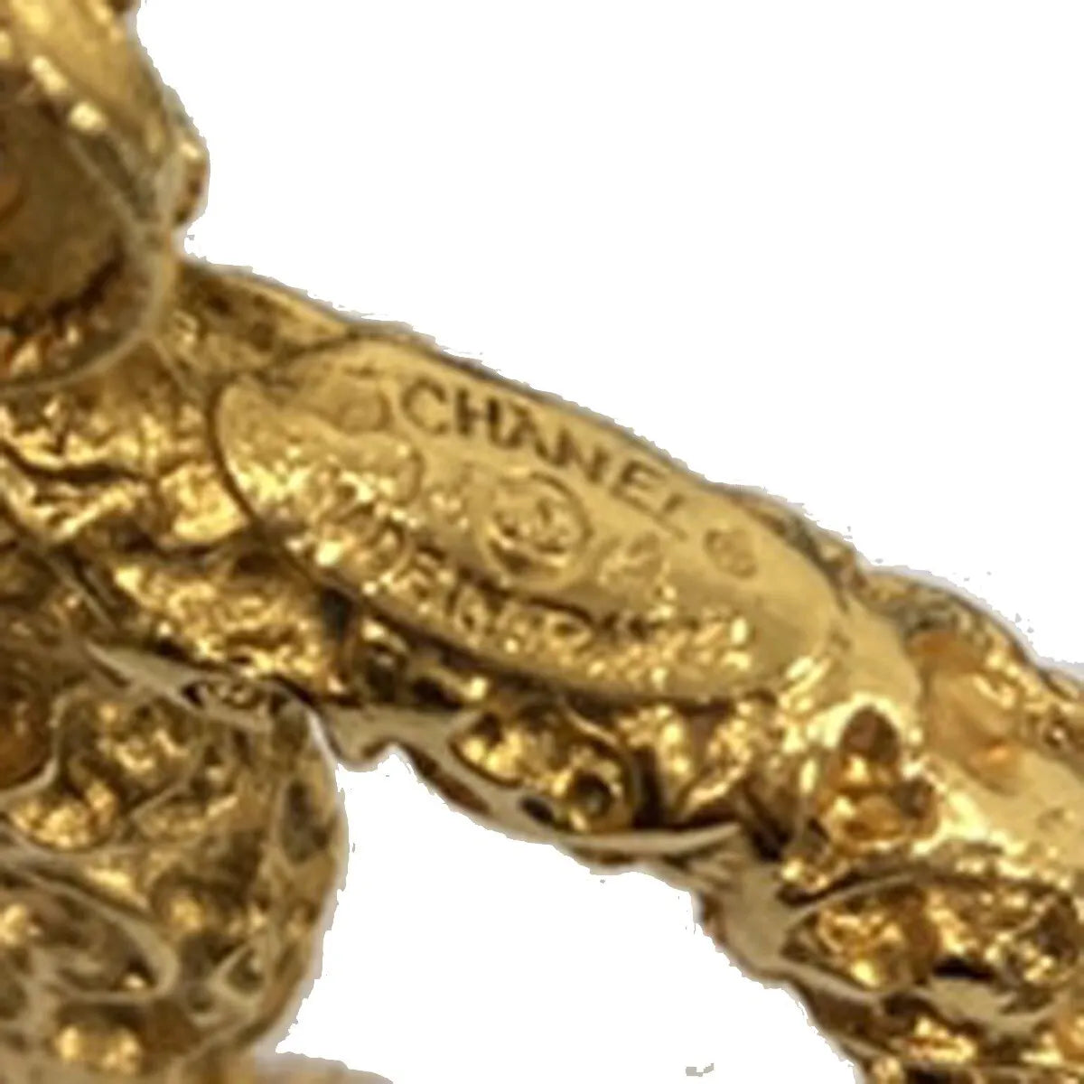 Chanel Vintage CC Logo Chain Charm Pendant Gold-plated, Gold, Gold Plated, Necklace