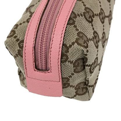 Gucci Cosmetic Case GG Canvas, Brown, Canvas, Clutch