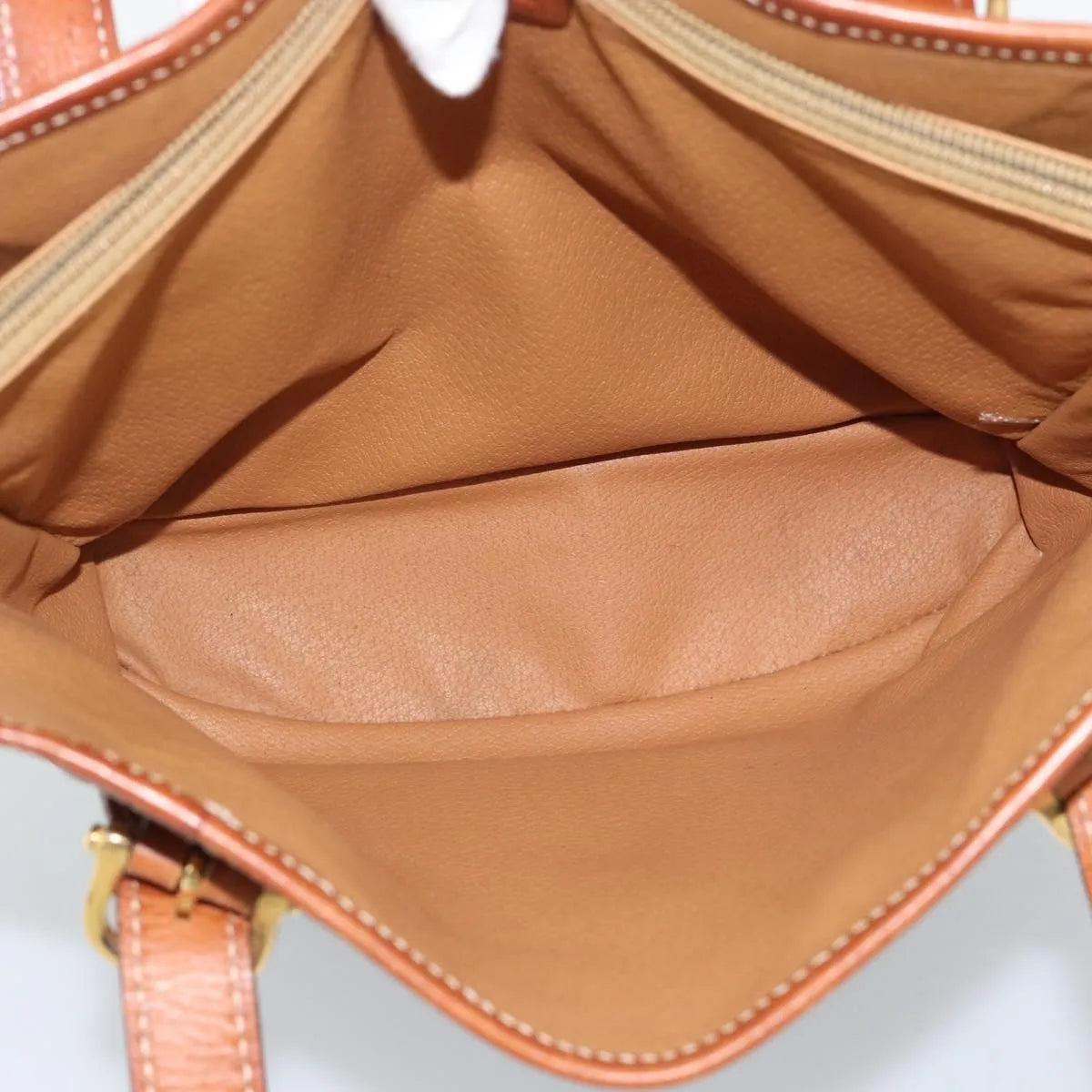 Celine Vintage Macadam Canvas and Leather, Brown, Canvas, Tote Bag