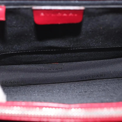 Bvlgari Top Handle Leather, Red, Leather, Handbag