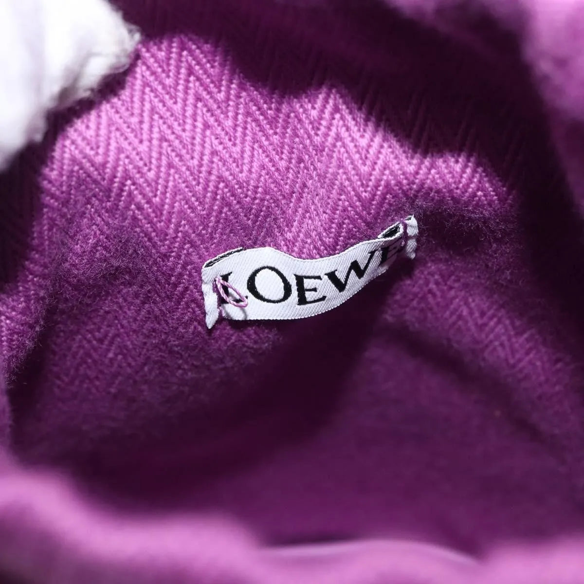 Loewe Anagram Inflated Pocket Canvas and silicon, Purple, Canvas, Crossbody Bag