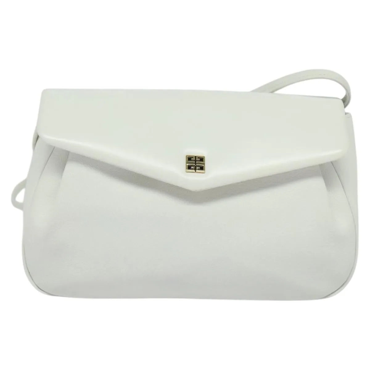 Givenchy Vintage 4G Leather, White, Leather, Shoulder Bag